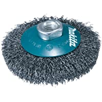 MAKITA D-39849 D-39849-Cepillo de alambre de 115 mm insercion m14 con forma oblicuo rizado de acero 0-3 mm- Color